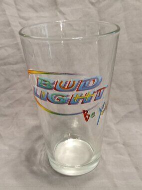 Rare Collectible Vintage "Be Yourself" LGBTQ Pride Bud Light Tumbler / Glass